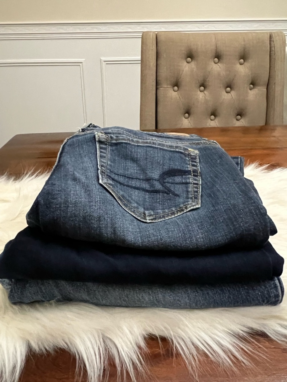 Women’s Size 8 Jeans Bundle 3pc American Eagle Artist Skinny Eddie Bauer